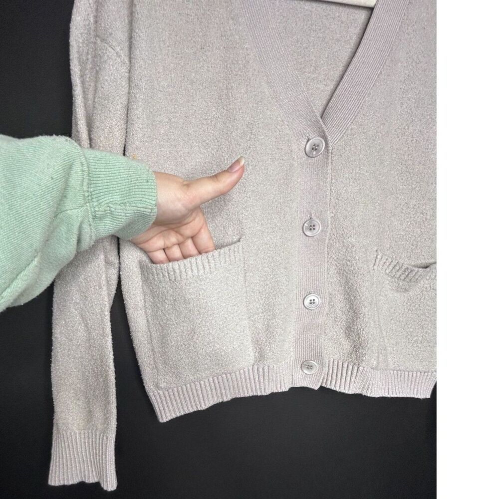 Joie Women's Cream Button Down Soft Fuzzy Cozy Ca… - image 5